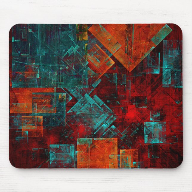 Abstrakt Modern Colorful Coola Artistic Mönster Musmatta (Framsidan)