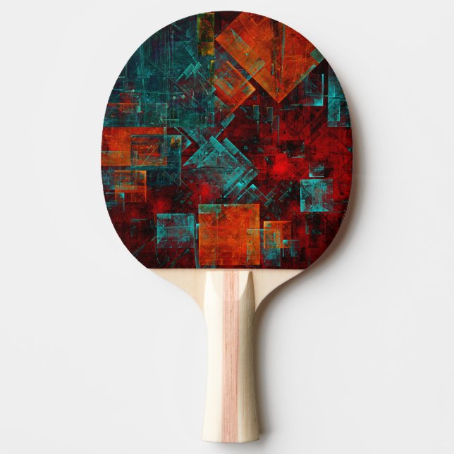 Abstrakt Modern Colorful Coola Artistic Mönster Pingisracket (Framsidan)