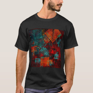 Abstrakt Modern Colorful Coola Artistic Mönster T Shirt