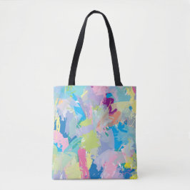 Abstrakt Modern Colorful Trendig Tote Bag Tygkasse