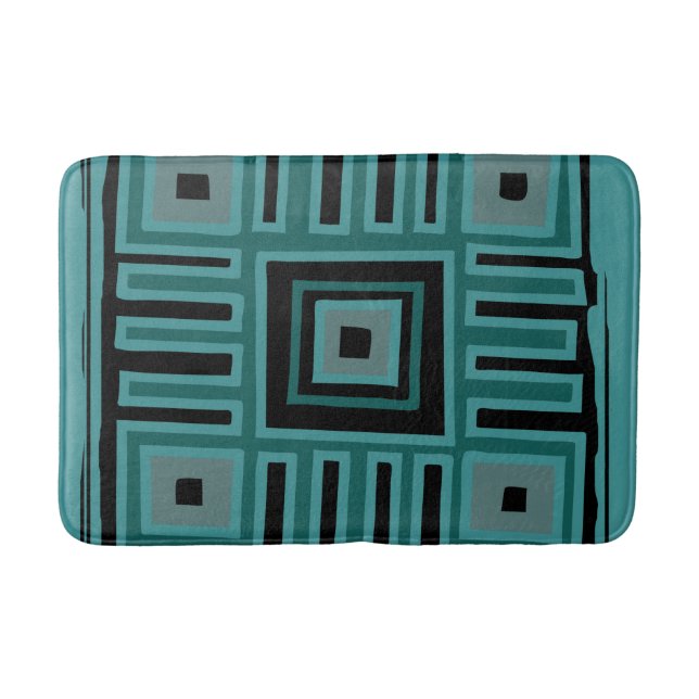 Abstrakt Modern Deco Färgrik Afrikansk Boho-mönste Badrumsmatta (Framsidan)