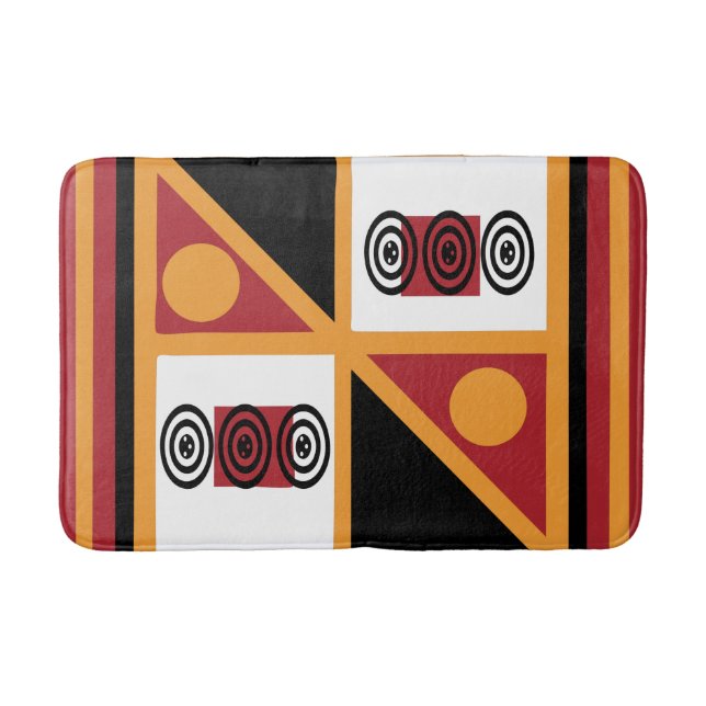 Abstrakt modern dekoration konst afrikansk boho mö badrumsmatta (Framsidan)