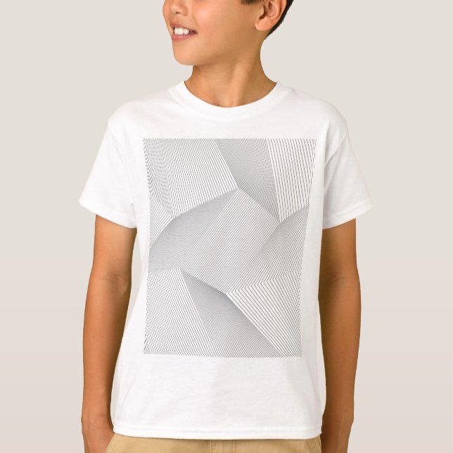 Abstrakt, modern, enkel, dynamisk linje mönster t shirt (Framsida)