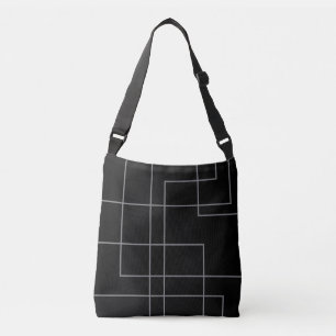 Abstrakt, modern, enkel, minimal mönster-konst axelväska