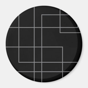 Abstrakt, modern, enkel, minimal mönster-konst magnet