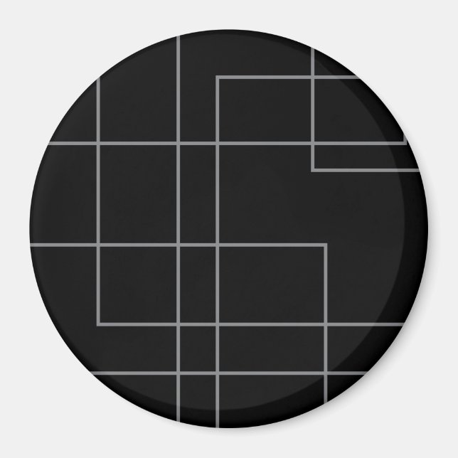 Abstrakt, modern, enkel, minimal mönster-konst magnet (Framsidan)