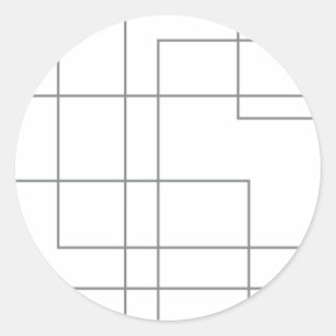 Abstrakt, modern, enkel, minimal mönster-konst runt klistermärke