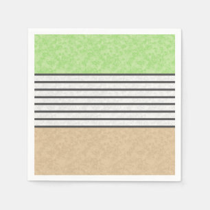 Abstrakt modern färg beige mynta grönt vit blak pappersservett