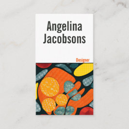 Abstrakt modern färglös fet typografi visitkort