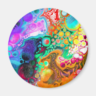 Abstrakt Modern Fluid Art Magnet