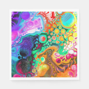 Abstrakt Modern Fluid Art Pappersservett