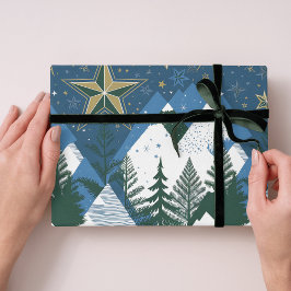 Abstrakt Modern Forest Träd Presentpapper