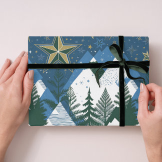 Abstrakt Modern Forest Träd Presentpapper