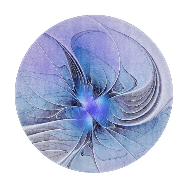 Abstrakt Modern Fractal Art Lavender Blue (Framsidan)