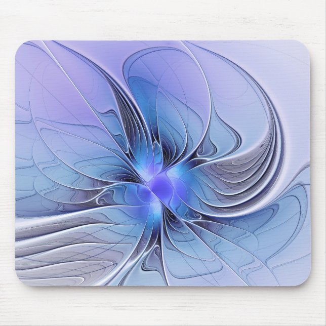 Abstrakt Modern Fractal Art Lavender Blue Musmatta (Framsidan)