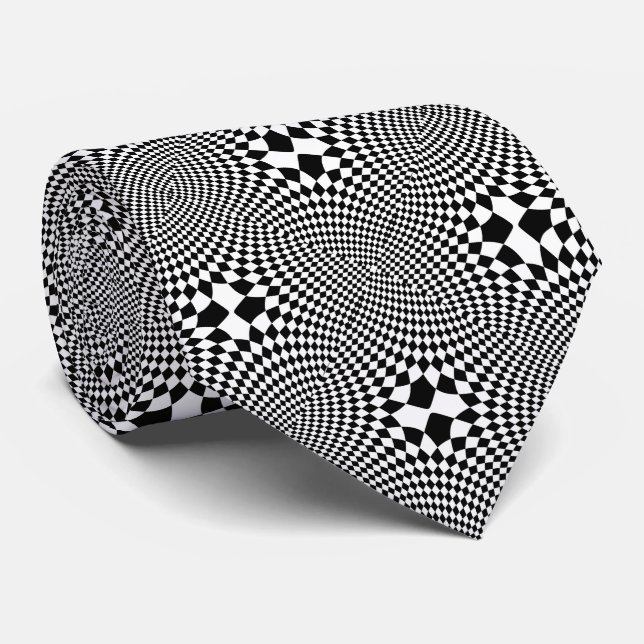 Abstrakt Modern Fractal Black and White Mönster Slips (Rullad)