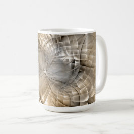 Abstrakt Modern Fraktal Konst Textur i Jordtoner Kaffemugg