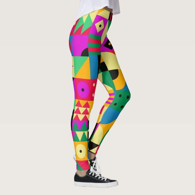 Abstrakt Modern Garden Leggings (Höger)