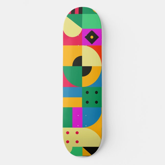Abstrakt Modern Garden Mini Skateboard Bräda 18,5 Cm (Framsida)