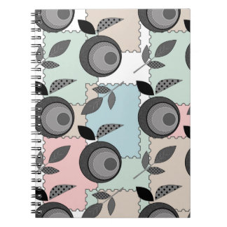 Abstrakt modern geometri för äppelfruktlappar anteckningsbok