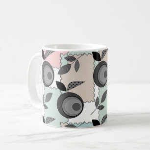 Abstrakt modern geometri för äppelfruktlappar kaffemugg