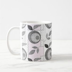 Abstrakt modern geometri för äppelfruktlappar kaffemugg