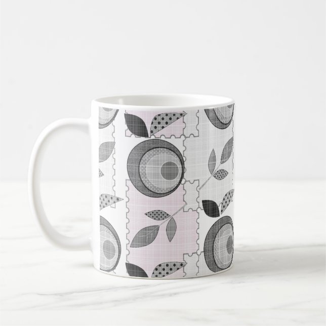 Abstrakt modern geometri för äppelfruktlappar kaffemugg (Vänster)