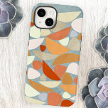 Abstrakt Modern Geometric Art<br><div class="desc">Abstrakt modern geometrisk konst i  rosa,  orange och anka äggblått. Organiska former är spridda över yta i den här texturerade målningen.</div>