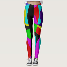 Abstrakt Modern Geometric Mönster Leggings