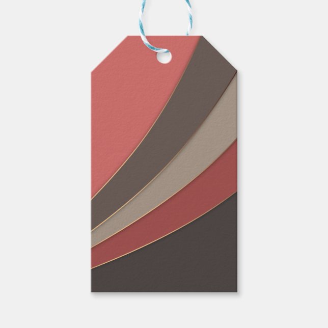 Abstrakt modern geometrisk enkel utskrift presentetikett (Framsidan)