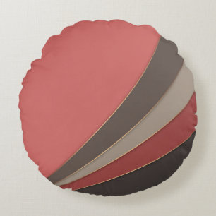 Abstrakt modern geometrisk enkel utskrift rund kudde