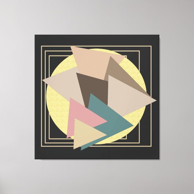 Abstrakt modern geometrisk futuristiska konst canvastryck (Framsida)