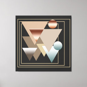 Abstrakt modern geometrisk futuristiska konst canvastryck