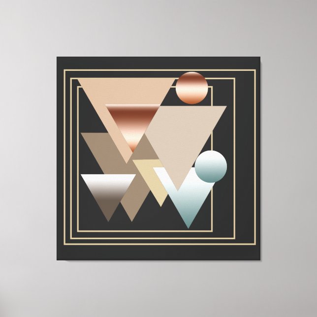 Abstrakt modern geometrisk futuristiska konst canvastryck (Framsida)