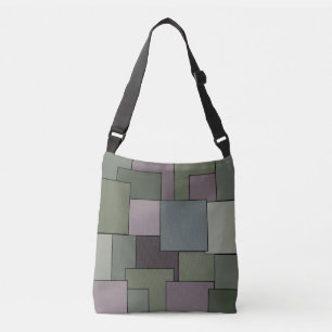 Abstrakt modern geometrisk konst axelväska