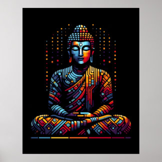 Abstrakt modern geometrisk konst | Gautama Buddha Poster