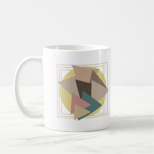 Abstrakt modern geometrisk konst kaffemugg