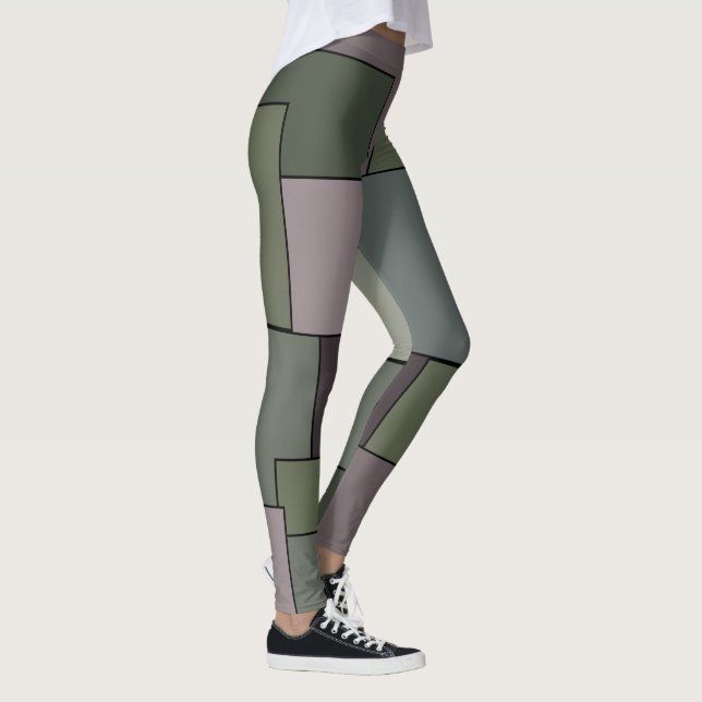 Abstrakt modern geometrisk konst leggings (Höger)