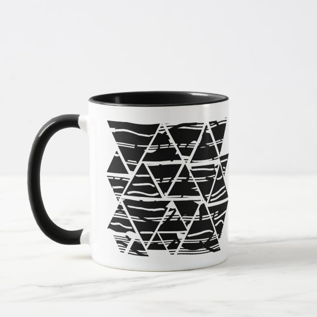 Abstrakt modern geometrisk konst mugg (Vänster)