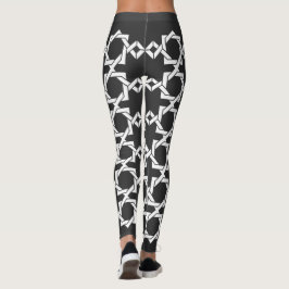 Abstrakt modern geometrisk linjekonst leggings