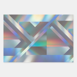 Abstrakt Modern geometrisk Pastel Holograf