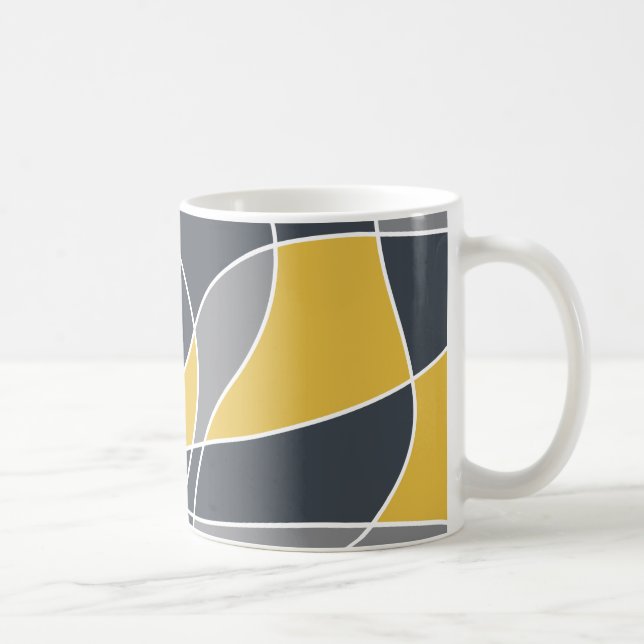 Abstrakt, modern, geometrisk, trendig mönster kaffemugg (Höger)