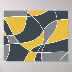 Abstrakt, modern, geometrisk, trendig mönster poster