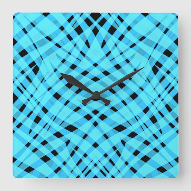 Abstrakt modern geometrisk utstryk fyrkantig klocka (Framsida)