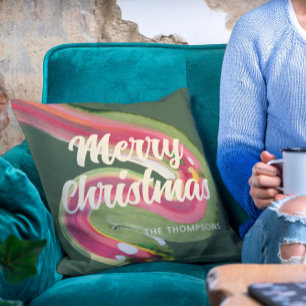 Abstrakt Modern God jul Personlig Namn Kudde