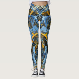 Abstrakt Modern Isvirvlande Konst Leggings