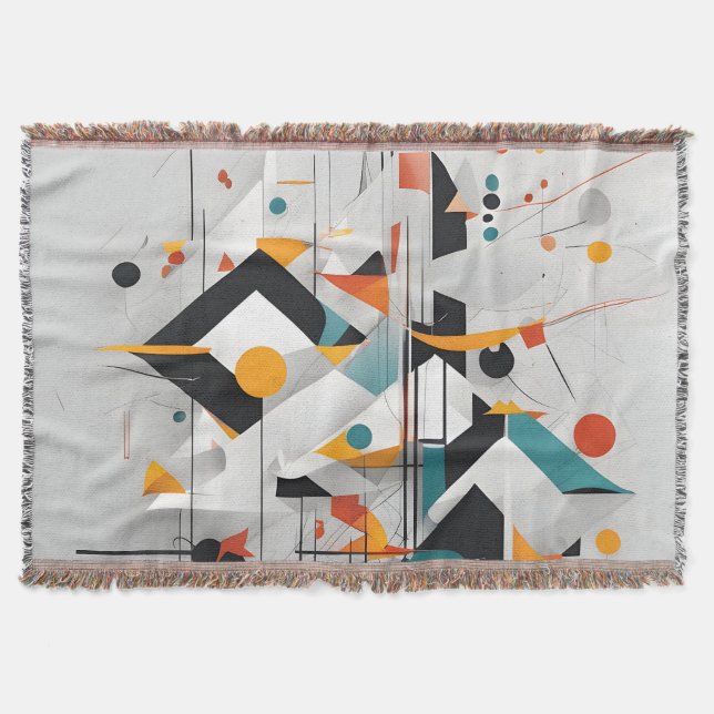 Abstrakt modern konst filt (Framsidan)