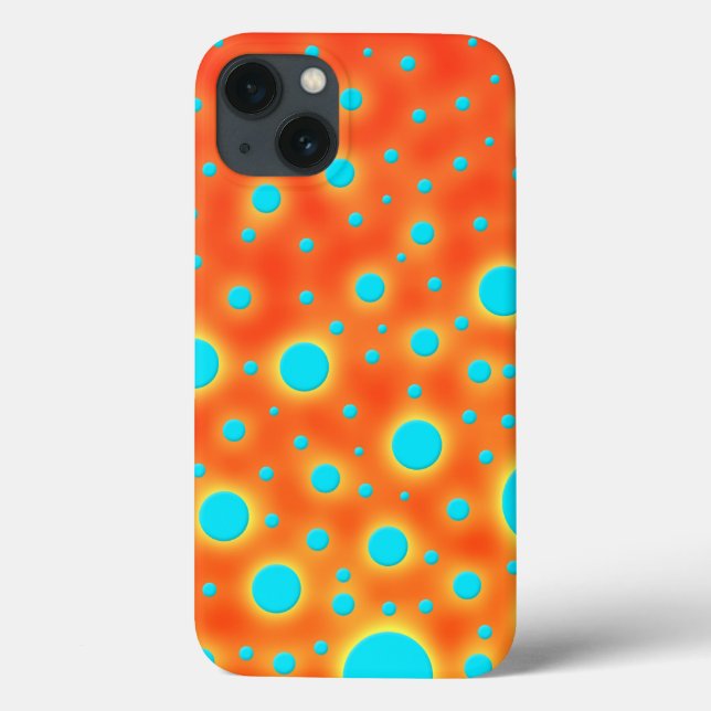 Abstrakt modern konst turkos orange (Baksida)