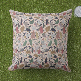 Abstrakt Modern konstnärlig terrazzo Stil Mönster Kudde