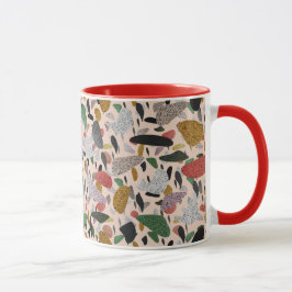 Abstrakt modern konstnärlig terrazzo-stil mönster mugg